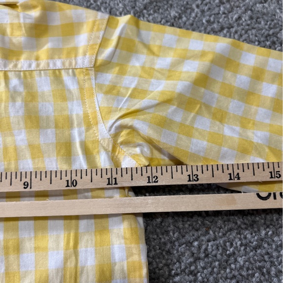 Rugged butts shirt boys 2T yellow white button down checkered plaid classic - Picture 7 of 9